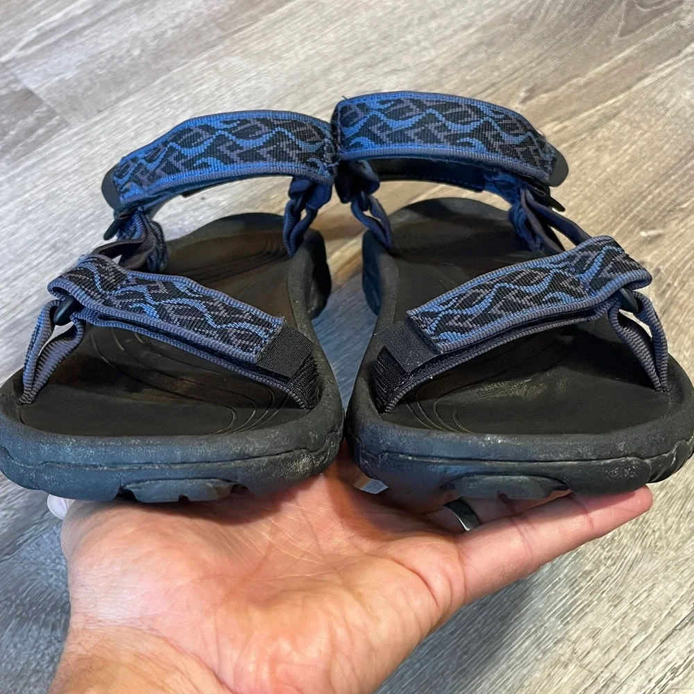 Teva Terra Fi 5 Universal Mens 10 Black Blue Geometric Hiking Sandals 1093379